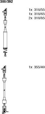 Bremi 300/392 - Augstsprieguma vadu komplekts www.autospares.lv