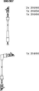 Bremi 300/307 - Augstsprieguma vadu komplekts www.autospares.lv