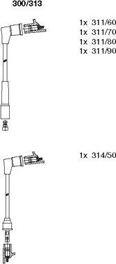 Bremi 300/313 - Augstsprieguma vadu komplekts www.autospares.lv