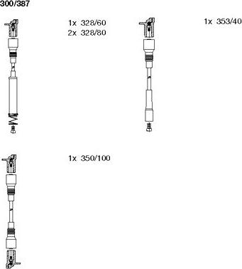 Bremi 300/387 - Augstsprieguma vadu komplekts www.autospares.lv