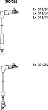 Bremi 300/326 - Augstsprieguma vadu komplekts www.autospares.lv