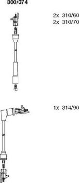 Bremi 300/374 - Augstsprieguma vadu komplekts www.autospares.lv