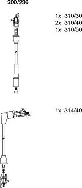 Bremi 300/236 - Augstsprieguma vadu komplekts www.autospares.lv