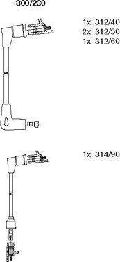 Bremi 300/230 - Augstsprieguma vadu komplekts www.autospares.lv