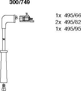 Bremi 300/749 - Augstsprieguma vadu komplekts www.autospares.lv