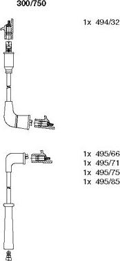 Bremi 300/750 - Augstsprieguma vadu komplekts www.autospares.lv