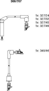 Bremi 300/707 - Augstsprieguma vadu komplekts www.autospares.lv