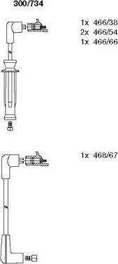 Bremi 300/734 - Augstsprieguma vadu komplekts www.autospares.lv