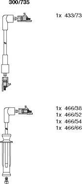 Bremi 300/735 - Augstsprieguma vadu komplekts www.autospares.lv