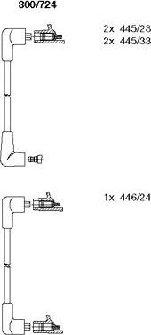 Bremi 300/724 - Augstsprieguma vadu komplekts www.autospares.lv