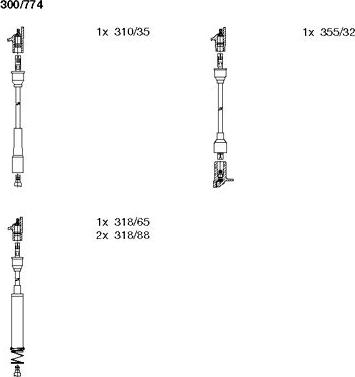 Bremi 300/774 - Augstsprieguma vadu komplekts www.autospares.lv