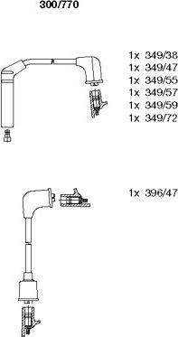 Bremi 300/770 - Augstsprieguma vadu komplekts www.autospares.lv