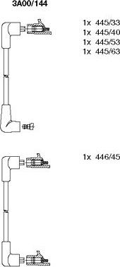 Bremi 3A00/144 - Augstsprieguma vadu komplekts www.autospares.lv