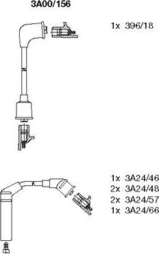 Bremi 3A00/156 - Augstsprieguma vadu komplekts www.autospares.lv