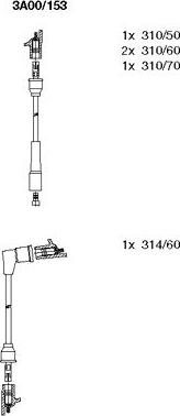 Bremi 3A00/153 - Augstsprieguma vadu komplekts www.autospares.lv