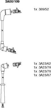 Bremi 3A00/109 - Augstsprieguma vadu komplekts www.autospares.lv