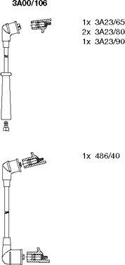 Bremi 3A00/106 - Augstsprieguma vadu komplekts www.autospares.lv