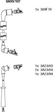 Bremi 3A00/107 - Augstsprieguma vadu komplekts www.autospares.lv