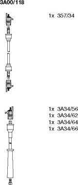 Bremi 3A00/118 - Augstsprieguma vadu komplekts www.autospares.lv