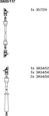 Bremi 3A00/117 - Augstsprieguma vadu komplekts www.autospares.lv