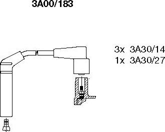 Bremi 3A00/183 - Augstsprieguma vadu komplekts www.autospares.lv