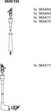 Bremi 3A00/134 - Augstsprieguma vadu komplekts autospares.lv