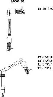 Bremi 3A00/136 - Augstsprieguma vadu komplekts www.autospares.lv