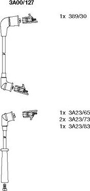 Bremi 3A00/127 - Augstsprieguma vadu komplekts www.autospares.lv