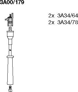 Bremi 3A00/179 - Augstsprieguma vadu komplekts www.autospares.lv