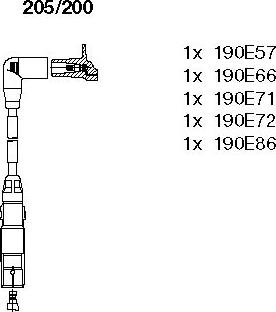 Bremi 205/200 - Augstsprieguma vadu komplekts www.autospares.lv