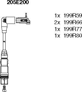 Bremi 205E200 - Augstsprieguma vadu komplekts www.autospares.lv