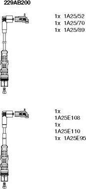 Bremi 229AB200 - Augstsprieguma vadu komplekts www.autospares.lv