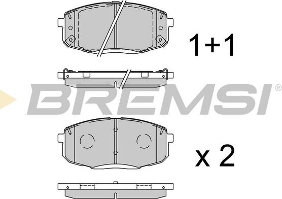 Bremsi BP3941 - Тормозные колодки, дисковые, комплект www.autospares.lv