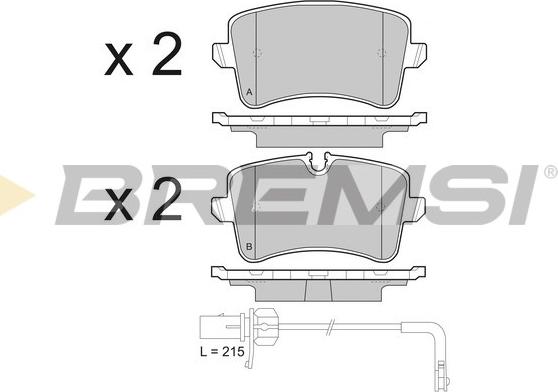 Bremsi BP3493 - Brake Pad Set, disc brake www.autospares.lv