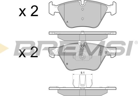 Bremsi BP3447 - Bremžu uzliku kompl., Disku bremzes autospares.lv