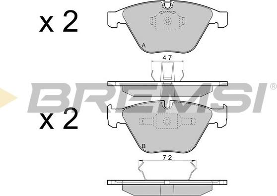 Bremsi BP3454 - Brake Pad Set, disc brake www.autospares.lv