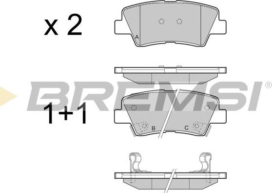 Bremsi BP3456 - Bremžu uzliku kompl., Disku bremzes www.autospares.lv