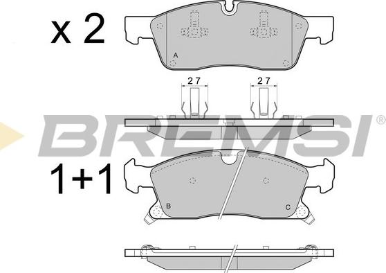 Bremsi BP3460 - Bremžu uzliku kompl., Disku bremzes autospares.lv