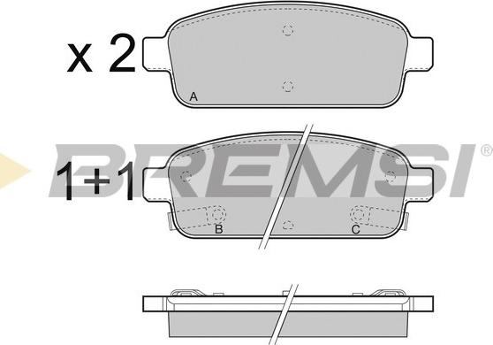 Bremsi BP3406 - Brake Pad Set, disc brake www.autospares.lv