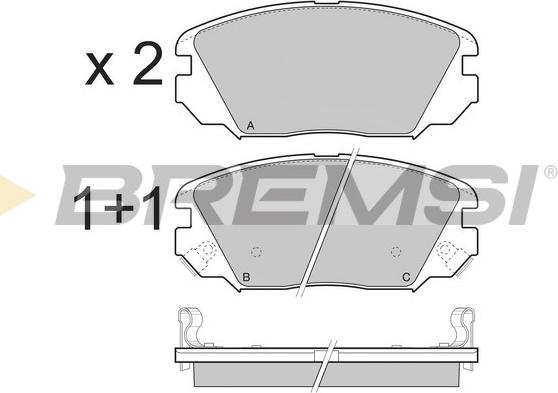 Bremsi BP3401 - Bremžu uzliku kompl., Disku bremzes autospares.lv