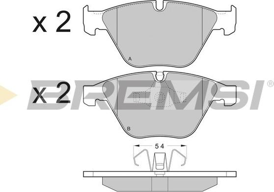 Bremsi BP3403 - Bremžu uzliku kompl., Disku bremzes www.autospares.lv