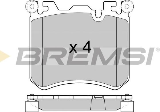 Bremsi BP3419 - Тормозные колодки, дисковые, комплект www.autospares.lv