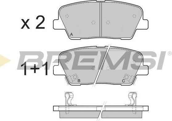 Bremsi BP3435 - Bremžu uzliku kompl., Disku bremzes www.autospares.lv