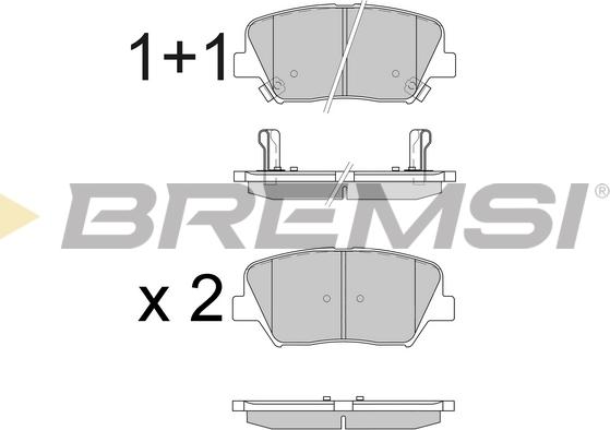 Bremsi BP3596 - Bremžu uzliku kompl., Disku bremzes www.autospares.lv