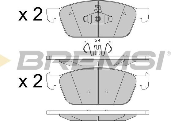 Bremsi BP3546 - Тормозные колодки, дисковые, комплект www.autospares.lv