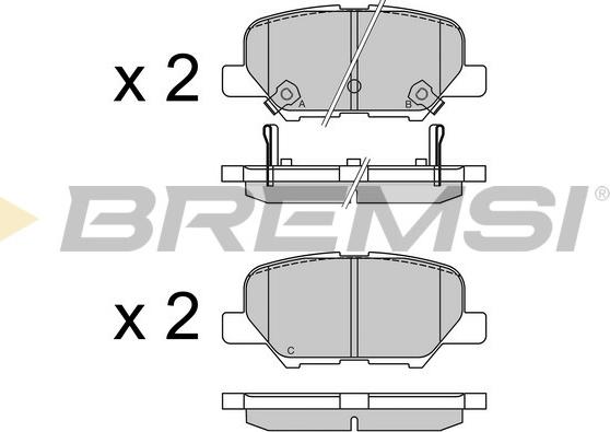 Bremsi BP3555 - Bremžu uzliku kompl., Disku bremzes www.autospares.lv