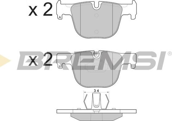 Bremsi BP3558 - Bremžu uzliku kompl., Disku bremzes www.autospares.lv