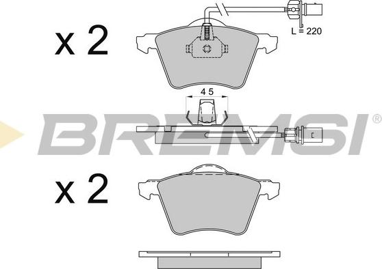 Bremsi BP3506 - Bremžu uzliku kompl., Disku bremzes autospares.lv