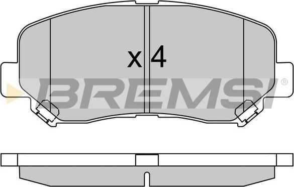 Bremsi BP3535 - Тормозные колодки, дисковые, комплект www.autospares.lv