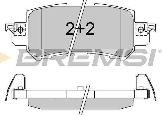 Bremsi BP3536 - Brake Pad Set, disc brake www.autospares.lv